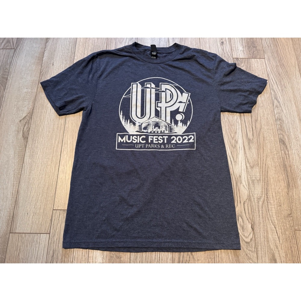 District Perfect Tri UP‎ Music Fest 2022 T-Shirt Mens Medium Grey Concert Tee
